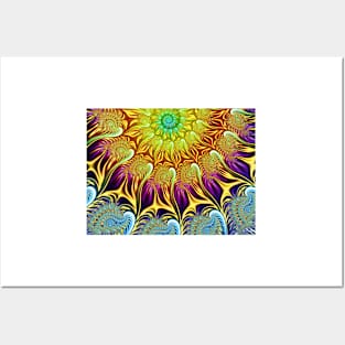 Colourful rays or petals Posters and Art